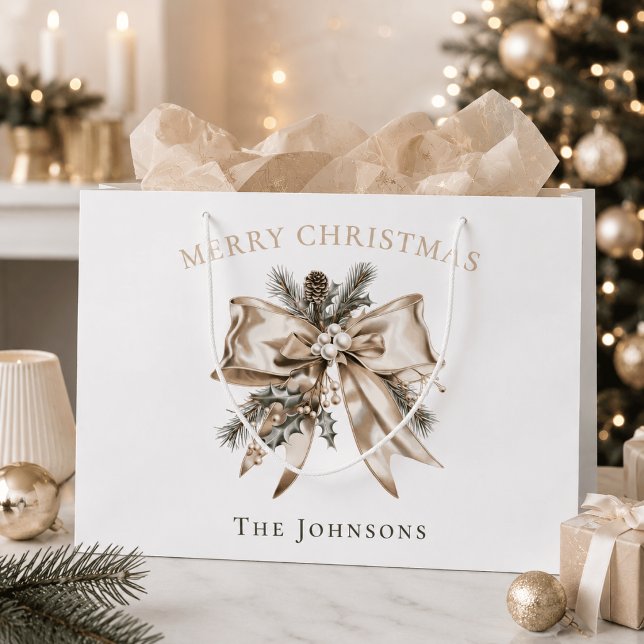 Elegant Personalised Christmas Gift Bag (Creator Uploaded)