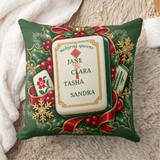 “Elegant personalised Christmas ornament Cushion