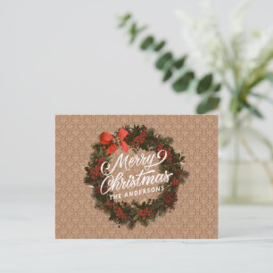 Elegant Personalised Christmas Postcard