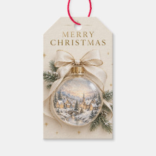 Elegant Personalised Christmas, Vintage Ornament Gift Tags