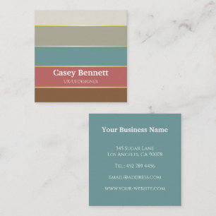 Elegant Personalised Colorblock Business Card