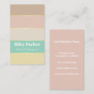 Elegant Personalised Colorblock Business Card