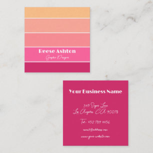 Elegant Personalised Colorblock Business Card