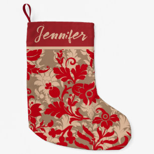Elegant Personalised Floral Christmas Stocking
