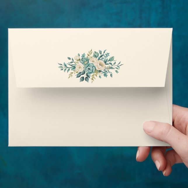 Elegant Personalised Floral Wedding Envelope (Hand)
