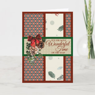 Elegant Personalised Folded Christmas Card