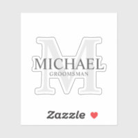 Elegant Personalised Groomsmen's Name and Monogram