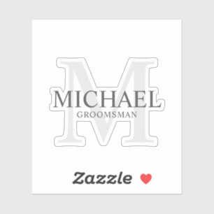 Elegant Personalised Groomsmen's Name and Monogram