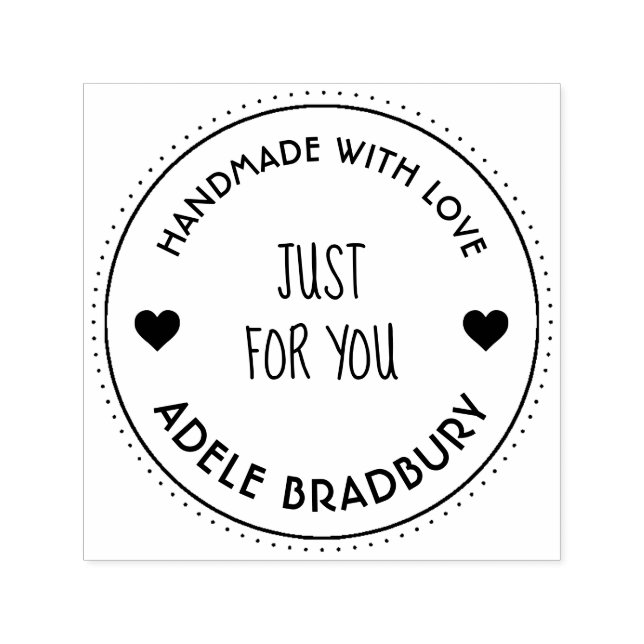 Elegant Personalised Handmade By Self-inking Stamp (Design)