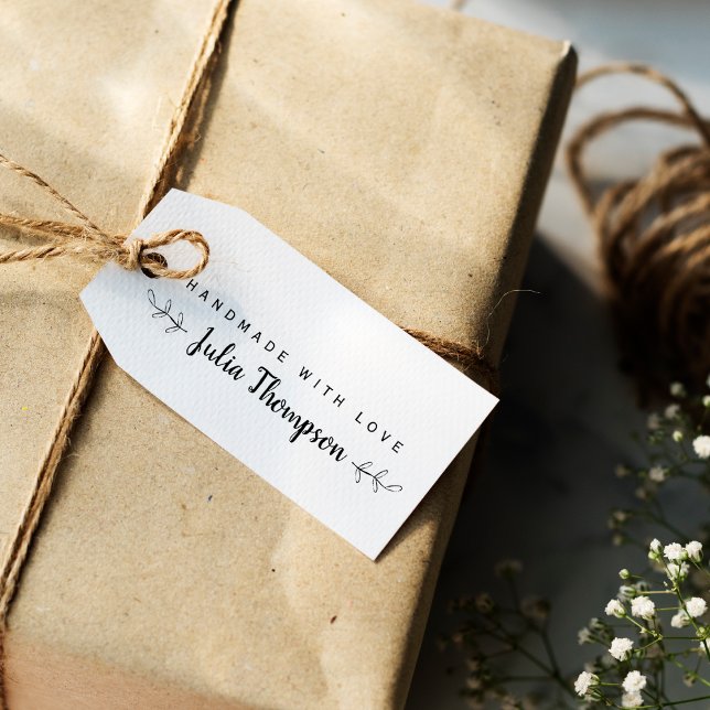 Elegant Personalised Handmade With Love Rubber Stamp (Elegant Personalized Handmade With Love Rubber Stamp)