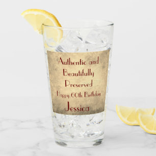 Elegant Personalised Happy 60th Birthday Glass