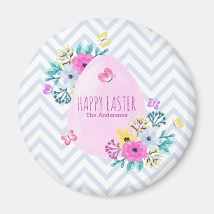 Elegant Personalised Happy Easter Magnet