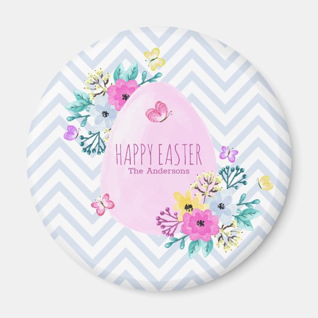 Elegant Personalised Happy Easter | Magnet (Front)