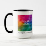 Elegant Personalised High Quality Classic 15oz Mug<br><div class="desc">Custom Elegant Modern Simple Template Upload Add Your Own Image Photo Business Logo Text Name Trending Classic 15oz Combo Mug. Buy High Quality Mugs & Cups Online Shop. Other Colours: White with Black,  Hunter Green,  Maroon,  Navy Blue,  Pink,  Yellow,  Red,  Light Blue,  Orange,  Lime.</div>