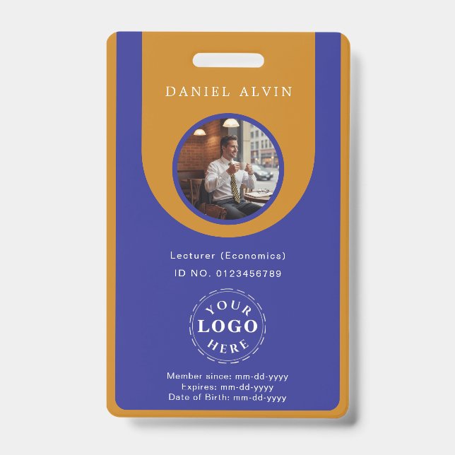 Elegant Personalised ID Badge for Professional Use (Front)