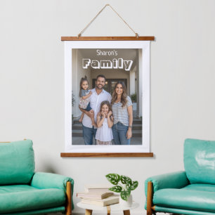 Elegant Personalised Image & Text Stylish Hanging Tapestry