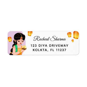 Elegant Personalised Indian Girl Diwali