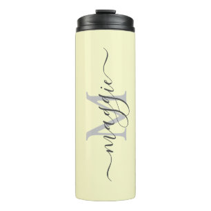 Elegant Personalised Initial & Name Travel Mug