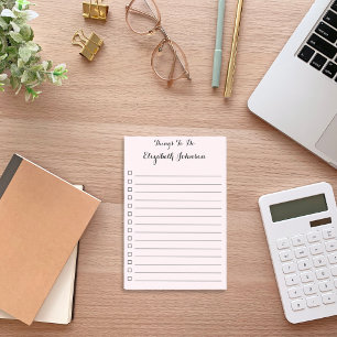 Elegant Personalised Lined Checklist To Do List Post-it Notes