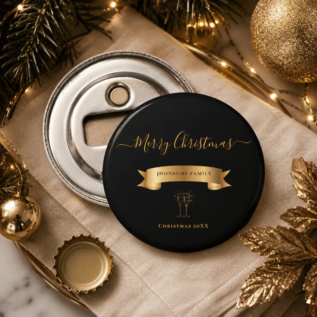 Elegant Personalised Merry Christmas Bottle Opener (Creator Uploaded)