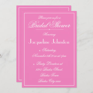 Elegant Personalised Modern Classic Bridal Shower Invitation