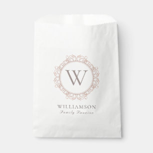 Elegant Personalised Monogram Family Reunion Favour Bags