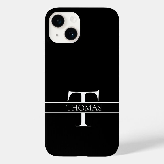 Elegant Personalised Monogrammed Custom Name  Case-Mate iPhone Case (Back)