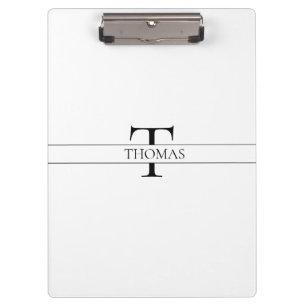 Elegant Personalised Monogrammed Custom Name Clipboard
