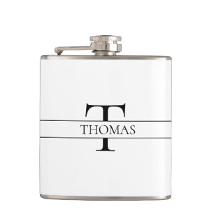 Elegant Personalised Monogrammed Custom Name Hip Flask