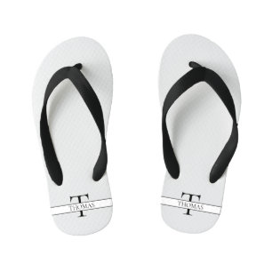 Elegant Personalised Monogrammed Custom Name Kid's Jandals
