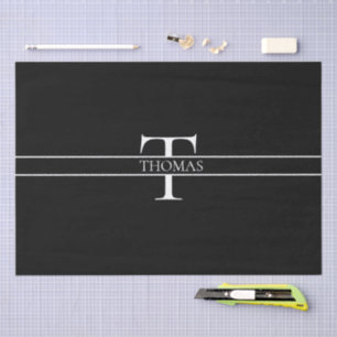 Elegant Personalised Monogrammed Custom Name Tissue Paper