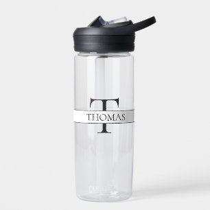 Elegant Personalised Monogrammed Custom Name Water Bottle