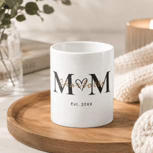 Elegant Personalised Mum Name Est Year Mug
