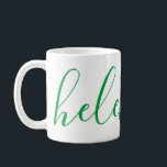 Elegant Personalised Name Custom Kelly Green Mug<br><div class="desc">A gorgeous mug featuring a custom name in a modern,  elegant script font. In kelly green and white. Wonderful as a mother's day,  holiday,  birthday,  housewarming or bridesmaid gift.</div>
