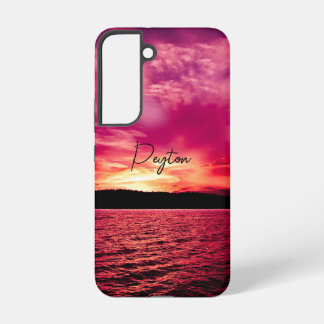 Elegant Personalised Name Dusk Sunset Water Samsung Galaxy Case