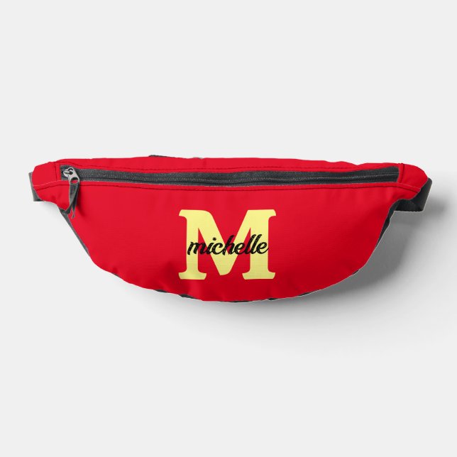 Elegant Personalised Name Initial Letter  Bum Bags (Lay Down)