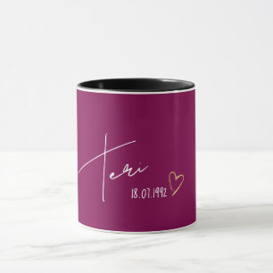 Elegant Personalised Name Modern Gift Mug
