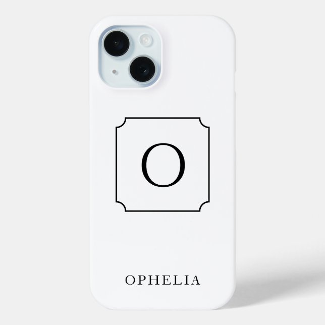 Elegant Personalised Name Monogram Case-Mate iPhone Case (Back)