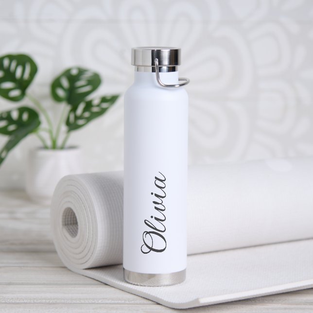 Elegant Personalised Name Script Water Bottle (Yoga (Rotated))
