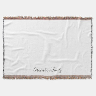 Elegant Personalised Name Throw Blanket