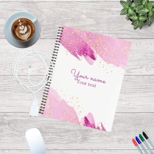 Elegant Personalised Pink Girly Notebook (Creator Uploaded)