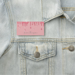 Elegant Personalised Pink Glitter Effect Sparkles Name Tag