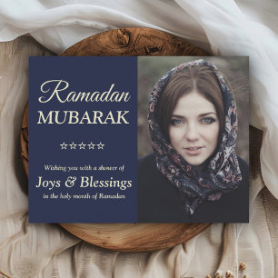 Elegant Personalised Ramadan Mubarak Photo Postcard
