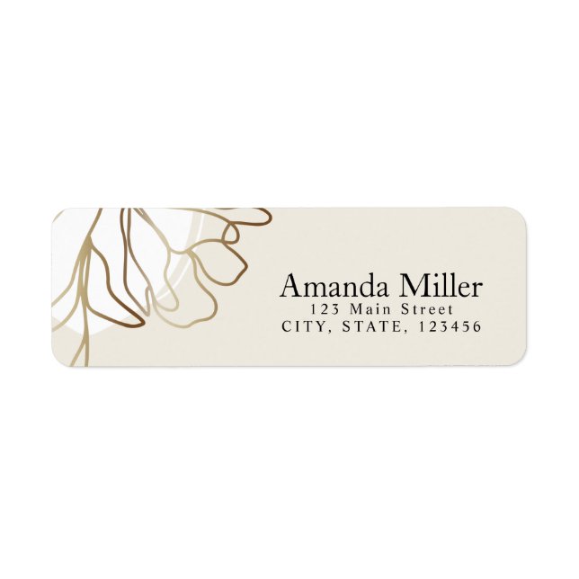 Elegant Personalised Return Address Label (Front)