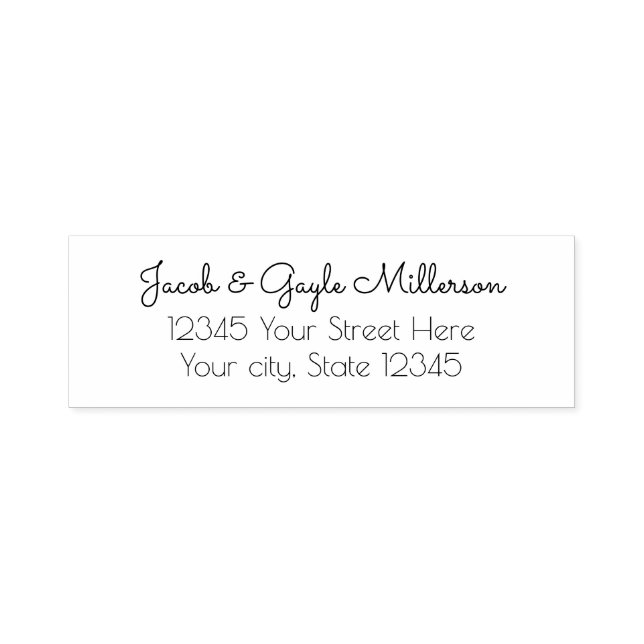 Elegant Personalised Return Address Self Ink Stamp (Design)