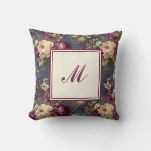 Elegant Personalised Stylish Romantic Floral Chic Cushion