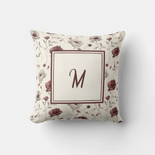 Elegant Personalised Stylish Romantic Floral Chic Cushion