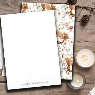 Elegant Personalised Watercolor Wildflowers Card