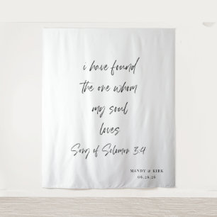 Elegant Personalised Wedding Backdrop Banner Tapestry
