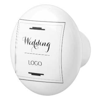 Elegant Personalised Wedding  Custom Modern Gift Ceramic Knob